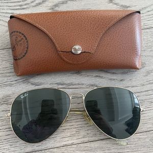 Ray-Ban aviators sunglasses in gold